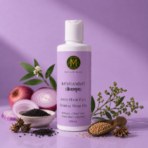 Keshamrit Anti Hair Fall Herbal Hair Oil (Bringraj, Black Seed, Onion Seed, Jaborandi)