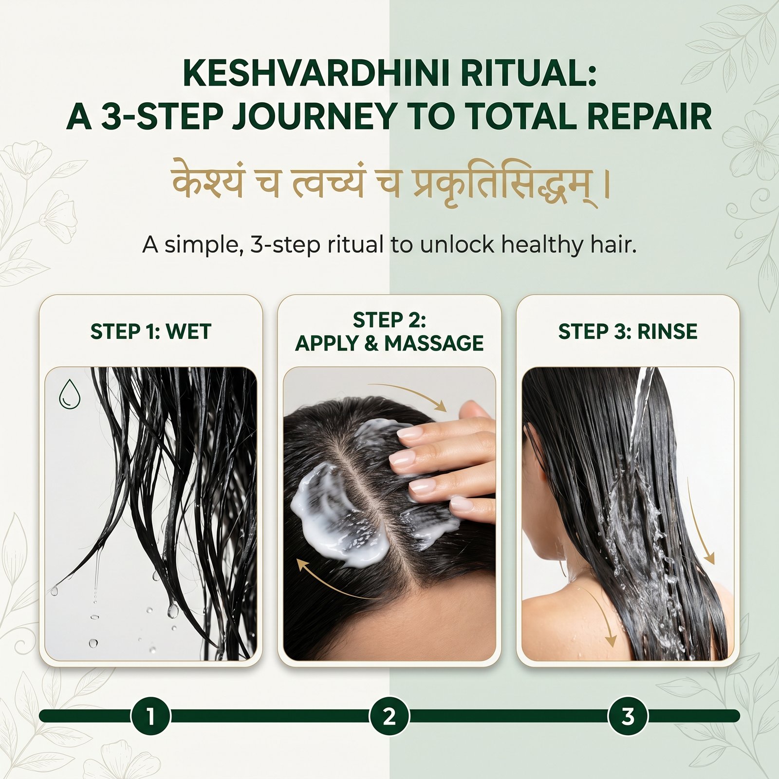Keshvardhini Ayurvedic Herbal Shampoo (Amla, Bhringraj, Shikakai) - Image 7